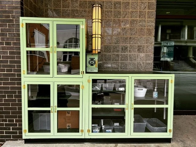 New doors being installed on the pantry